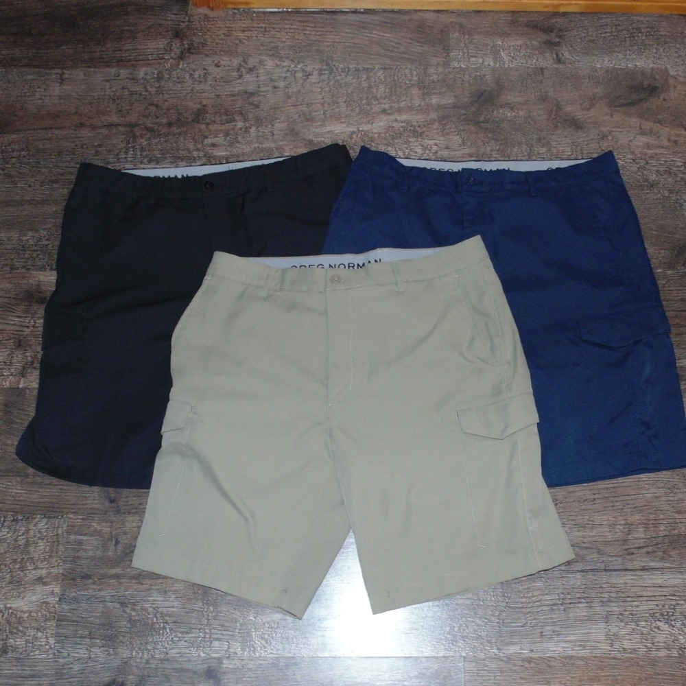 Greg Norman Attack Life Cargo Golf Shorts Mens 34 Multi Color Excellent Bundle